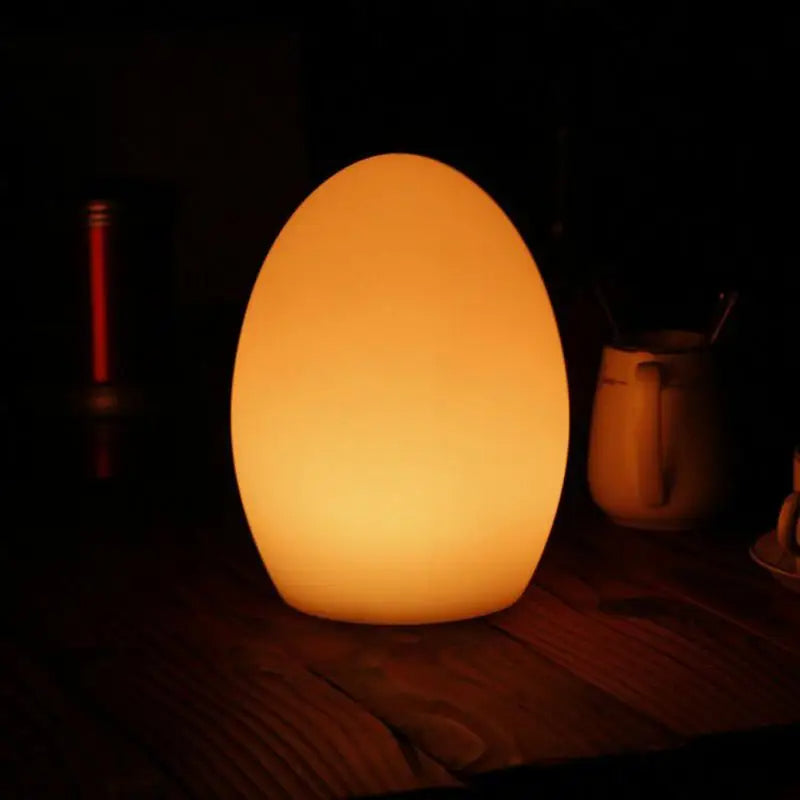 Rechargeable RGB night light in egg shape-