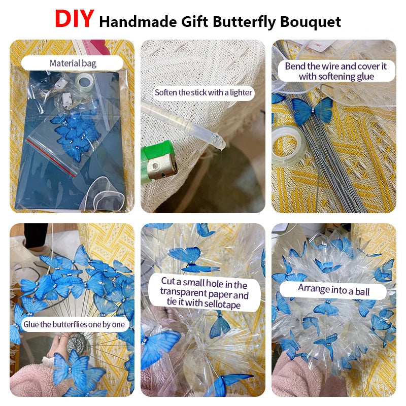 Handmade butterfly flowers-