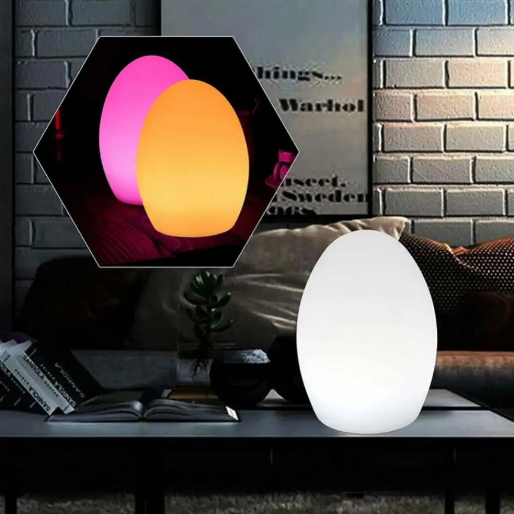 Rechargeable RGB night light in egg shape-